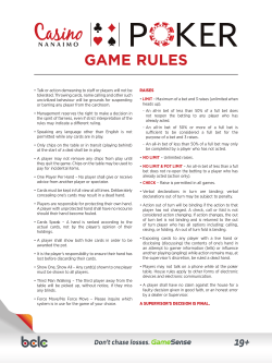 Talk or action demeaning to staff or players will