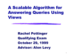 A Scalable Algorithm for Answering Queries Using Views