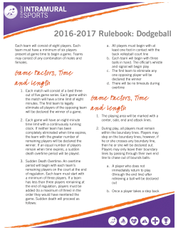 2016-2017 Rulebook: Dodgeball