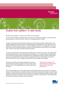Snakes and Ladders - Department of Human Services, Victoria