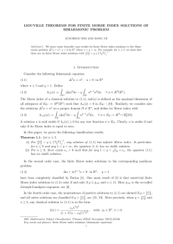Liouville theorems for finite Morse index solutions of