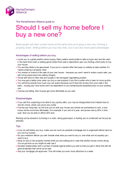Should I sell my home before I buy a new one?