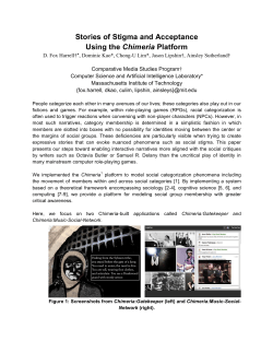 Stories of Stigma and Acceptance Using the Chimeria Platform