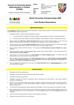 20th World University Games