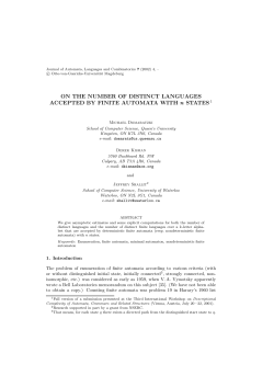 On the Number of Distinct Languages Accepted by Finite Automata