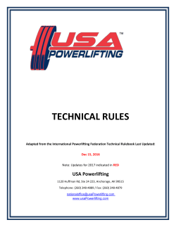 USA Powerlifting Rulebook
