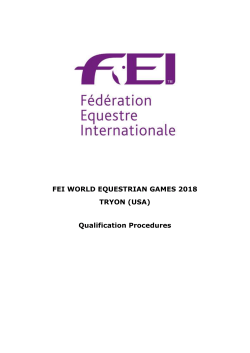 FEI WORLD EQUESTRIAN GAMES 2018 TRYON (USA