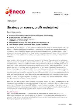 Strategy on course, profit maintained
