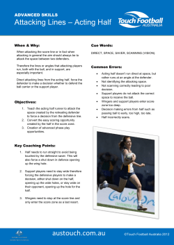 Attacking Lines &ndash; Acting Half