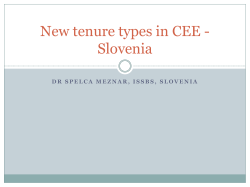 New tenure types in CEE