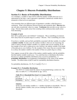 Discrete Probability Distributions
