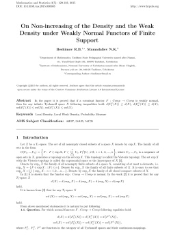 On Non-increasing of the Density and the Weak Density under