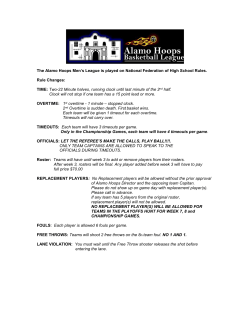 The Alamo Hoops Men`s League is played on National Federation of
