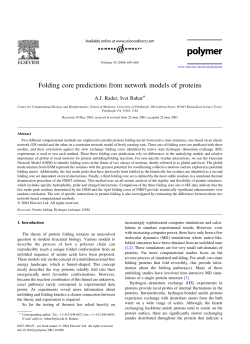 Folding core predictions from network models of proteins