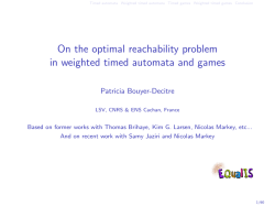 On the optimal reachability problem in weighted timed automata and