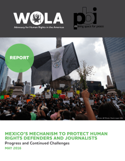 mexico`s mechanism to protect human rights defenders and