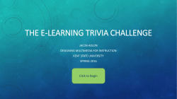 The E-Learning Trivia Challenge