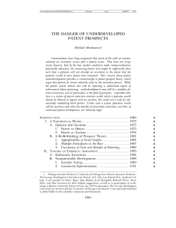 Prospect Theory of Patents - Patently-O