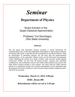 Seminar - Temple University Department of Physics