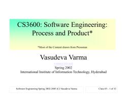 software engineering process - International Institute of Information