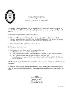 Marital Forms - Episcopal Diocese of Ohio