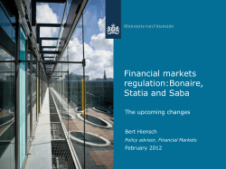 Presentation by the Ministry of Finance on the principles of the