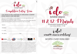want to win a wedding entry form