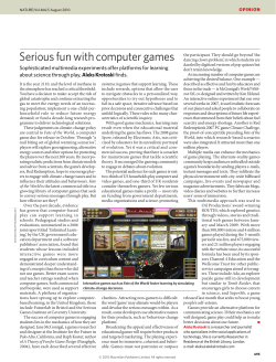 Serious fun with computer games