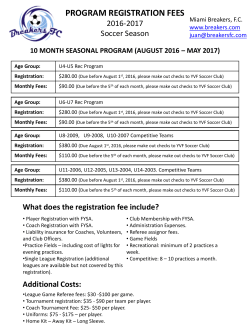 program registration fees