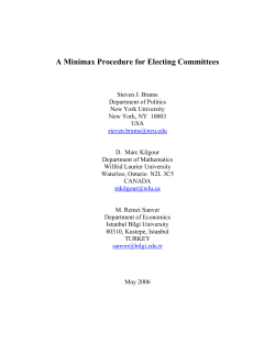 A Minimax Procedure for Electing Committees