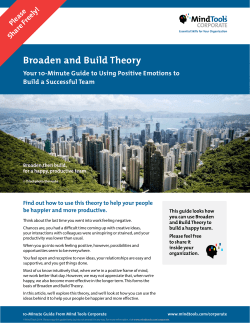 Broaden and Build Theory