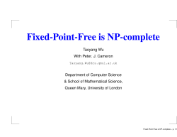 Fixed-Point-Free is NP-complete - Department of Computer Science