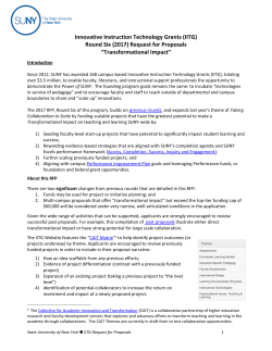 Innovative Instruction Technology Grants (IITG) Round Six (2017