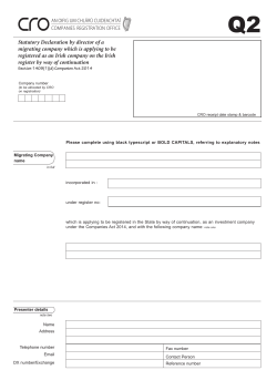 Q2 - Declaration by migrating company director