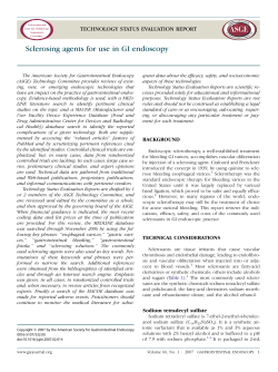 Sclerosing agents for use in GI endoscopy