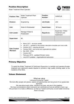 Position Description Primary Objective Values Statement What we