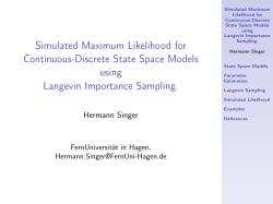 Simulated Maximum Likelihood for Continuous
