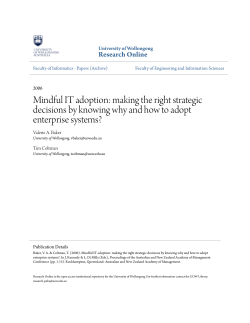 Mindful IT adoption: making the right strategic