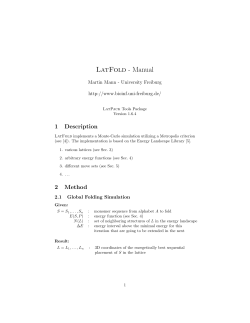 LatFold - Manual - Bioinformatics Group Freiburg