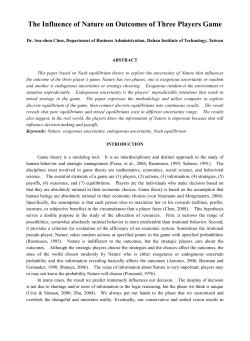 The nature affects the outcome of game theory