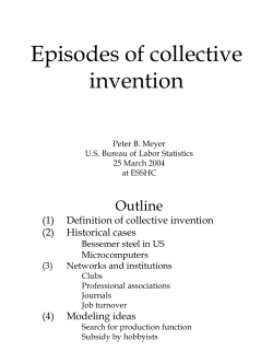Episodes of collective invention