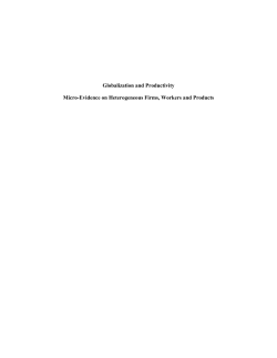 Globalization and Productivity Micro