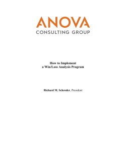 How to Implement a Win/Loss Analysis Program