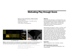 Motivating Play through Score