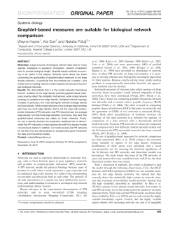 Graphlet-based measures are suitable for biological network