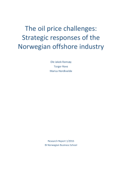 The oil price challenges: Strategic responses of the Norwegian