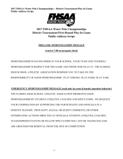 District Tournament and FHSAA Finals first round play