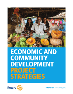 Read Economic and Community Development Project Strategies