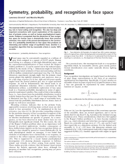Symmetry, probability, and recognition in face space