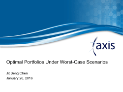 Optimal Portfolios Under Worst-Case Scenarios